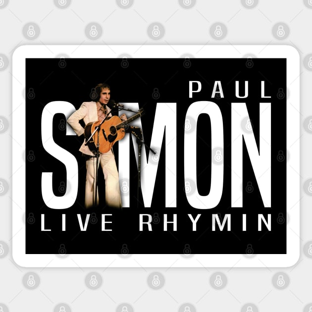 Paul Simon: Live Rhymin' 1974 Sticker by Sway Bar Designs